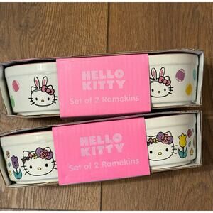 Hello kitty Easter ramekins. Two sets of 2 - 4 total